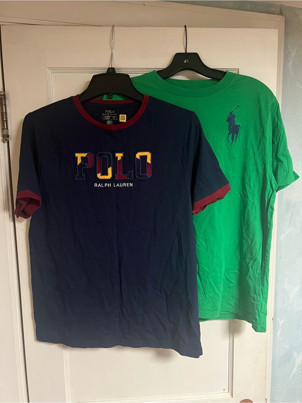 Polo by Ralph Lauren Navy Ringer Tee & Green Polo Logo Tee Set